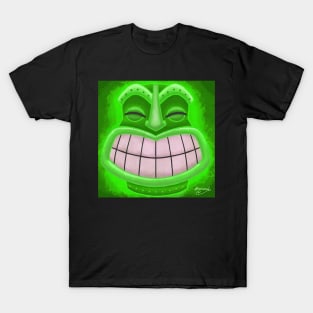 Big Mouth Tiki! (Bright Green) T-Shirt